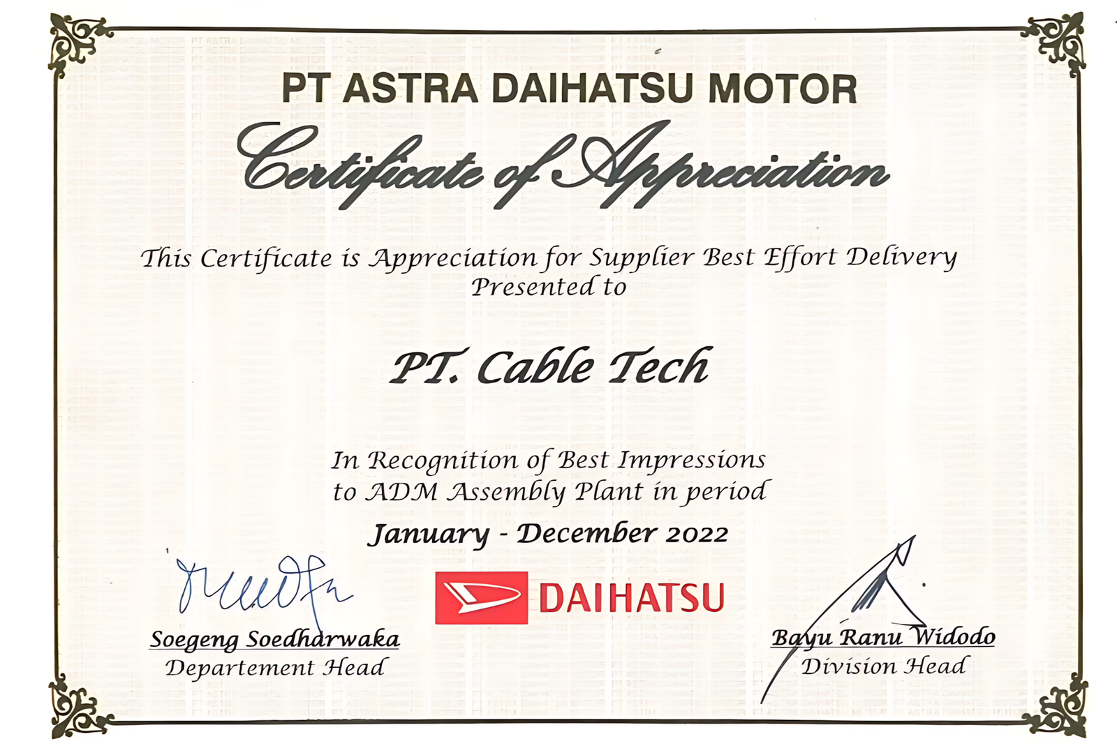 PT ASTRA DAIHATSU MOTOR